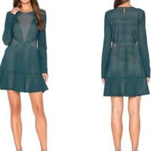BCBGMaxAzria Teal Long Sleeve Dress